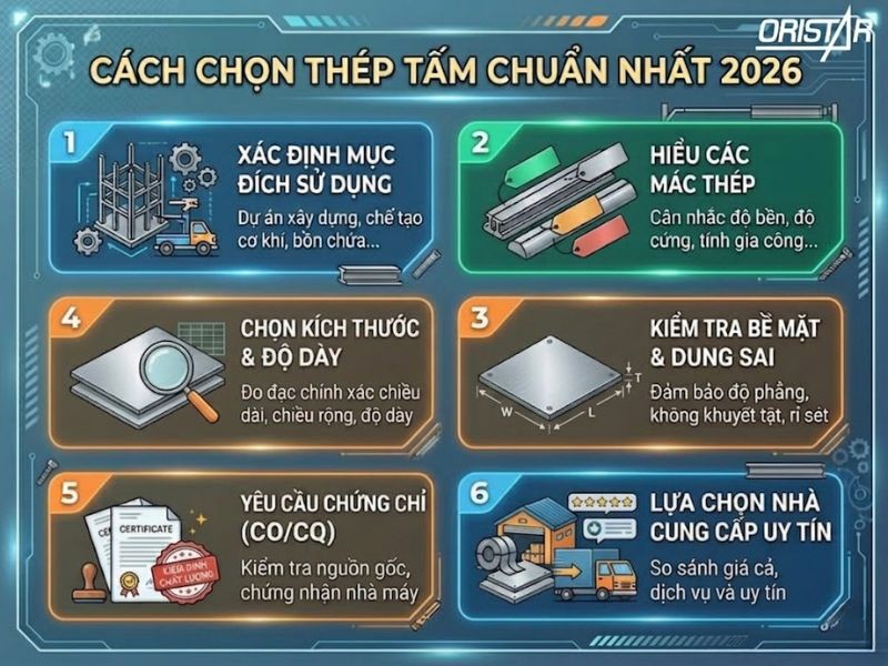 Cách chọn thép tấm chuẩn nhất 2026